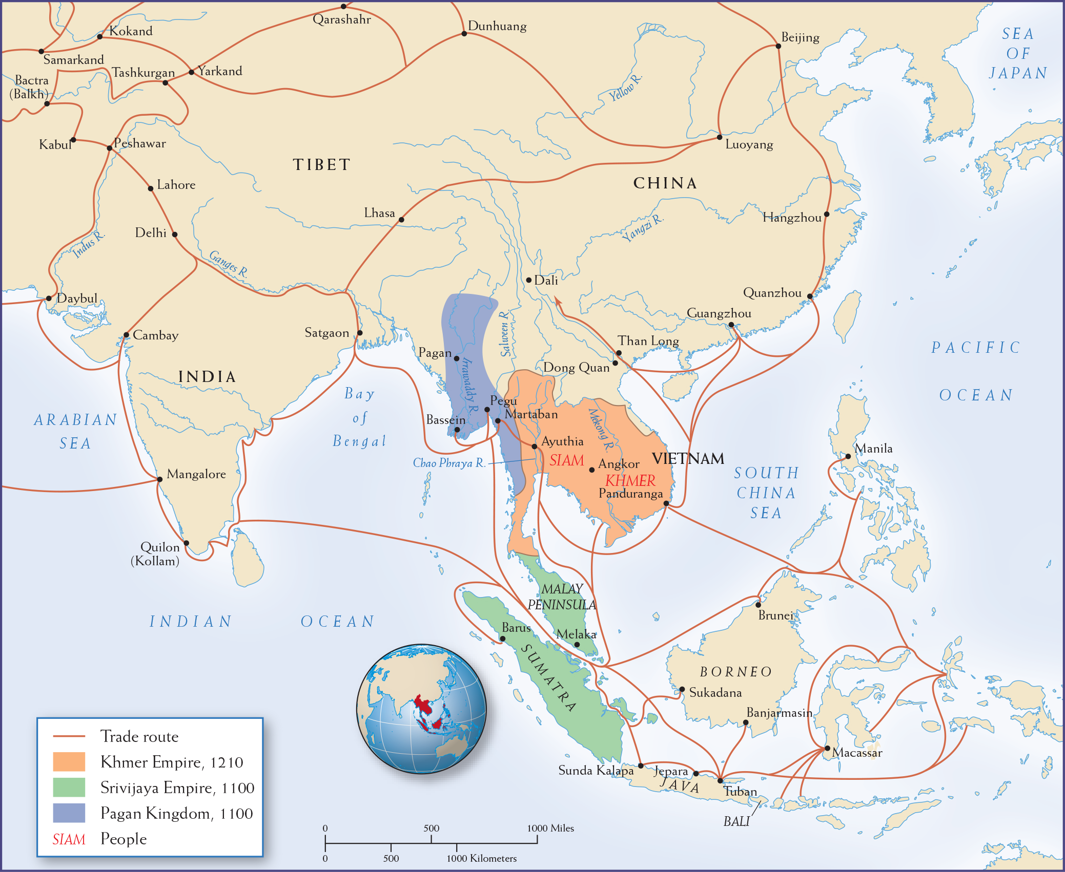 Map 10.6 is titled Southeast Asia, 1000-1300 C E.