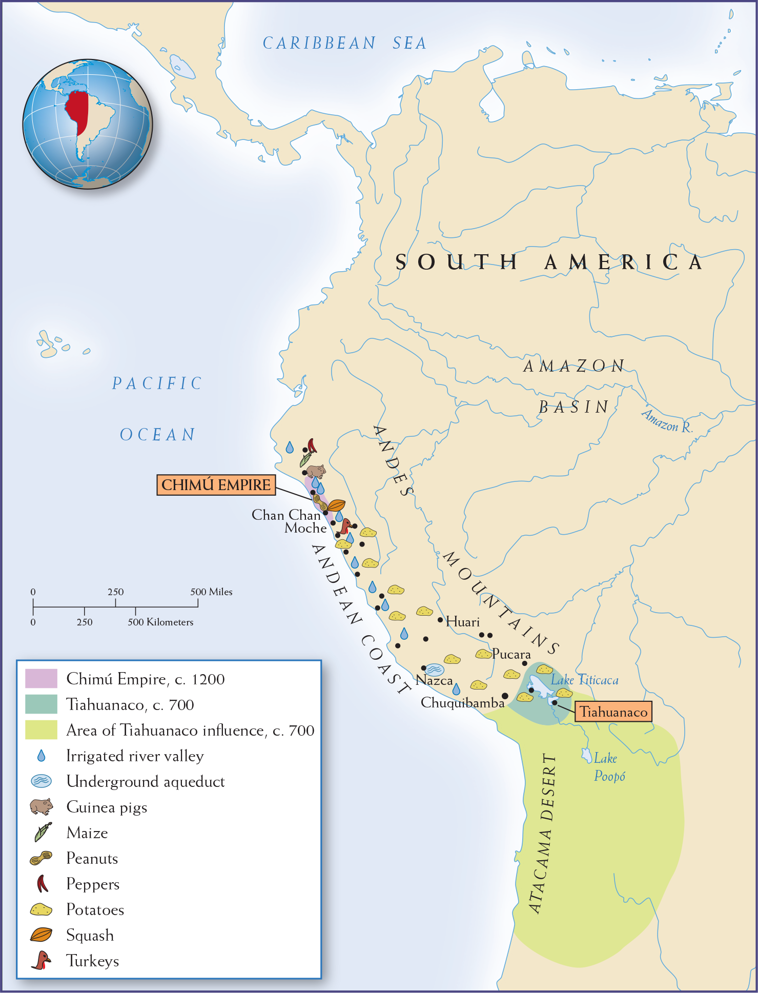 Map 10.9 is titled Andean States, c. 700-1400 C E.
