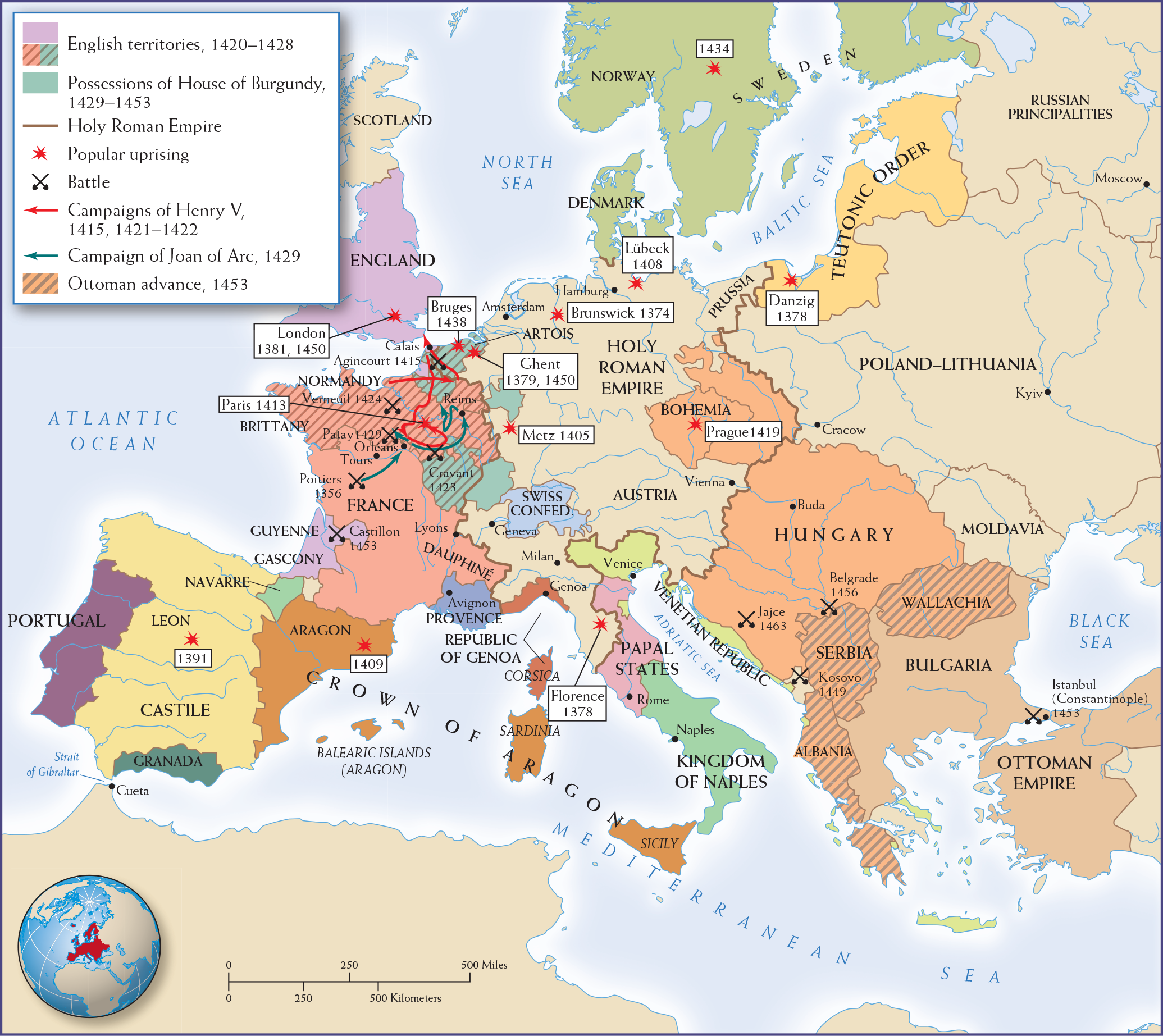 Map 11.3 is titled Western Christendom, 1400-1500.