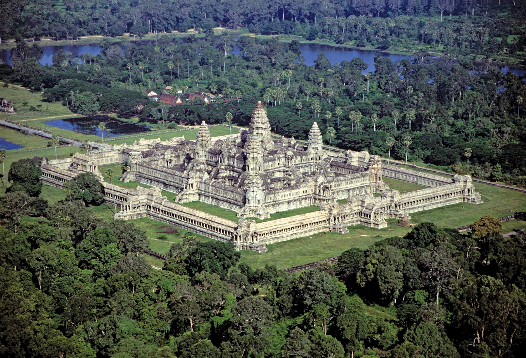 A bird’s eye view of Angkor Wat.