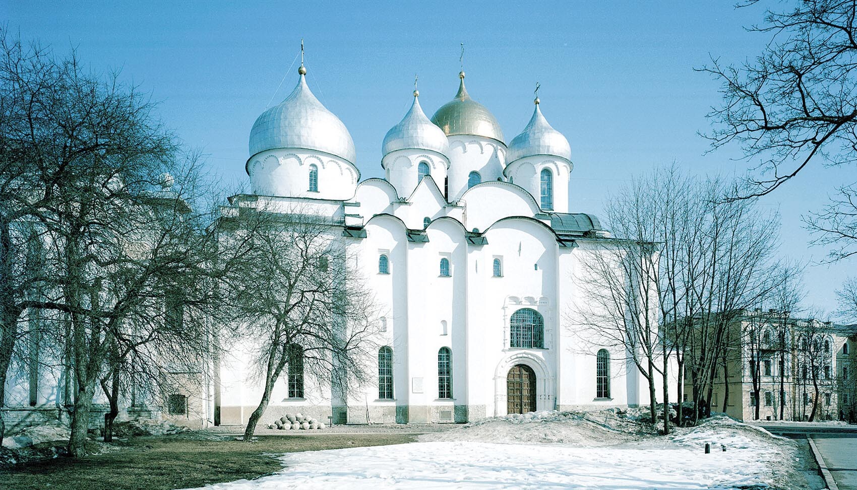 An exterior view of Saint Sophia Cathedral.